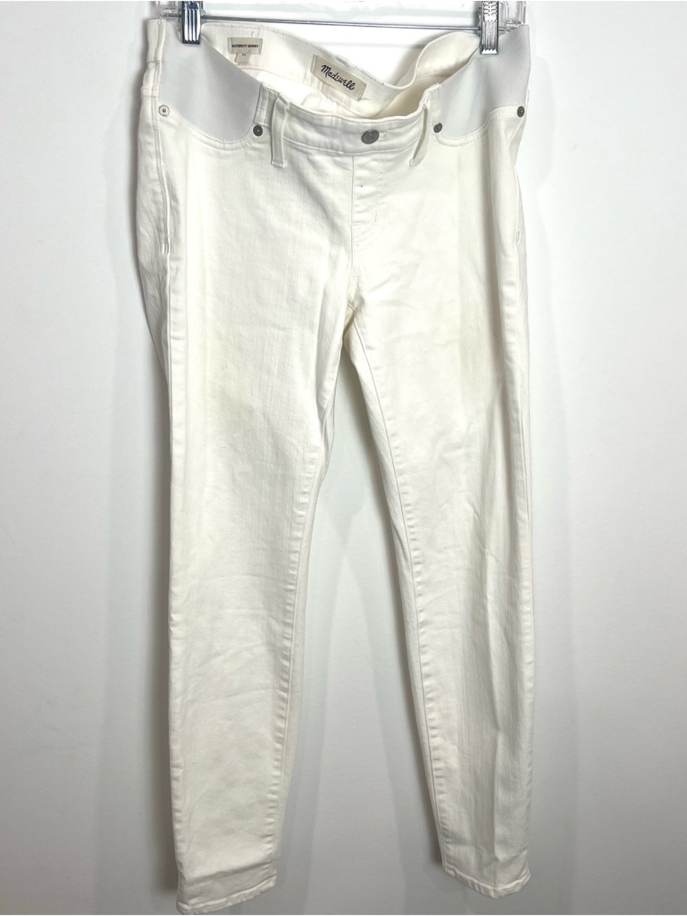 Madewell Maternity Skinny White Jeans
